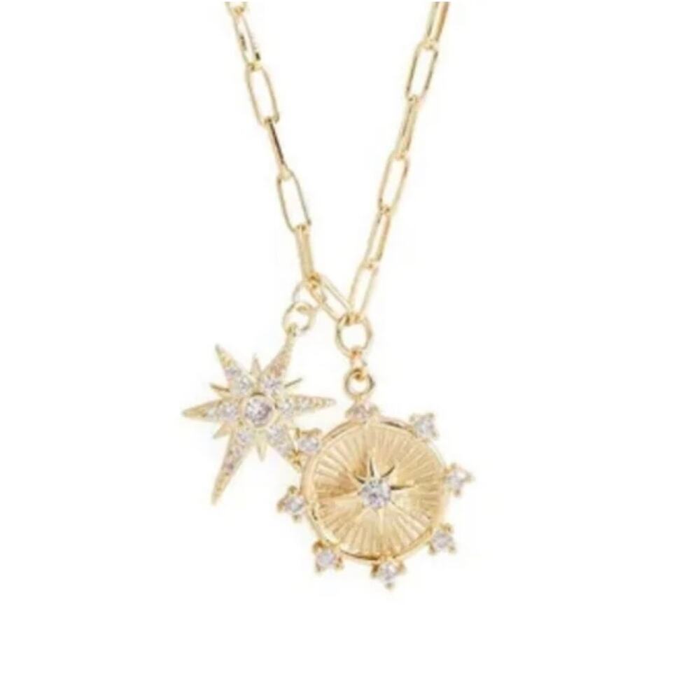 Jennifer Miller Sun & Starburst Charm Necklace